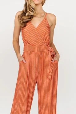 Baltic Born SALE|Zuri Tank Jumpsuit | Burnt Orange Stripe