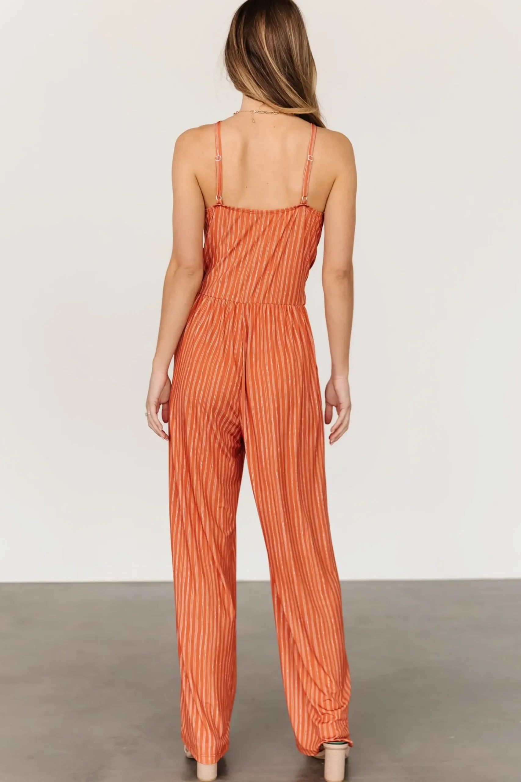 Baltic Born SALE|Zuri Tank Jumpsuit | Burnt Orange Stripe