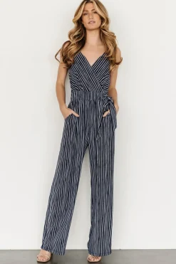 Baltic Born SALE|Zuri Tank Jumpsuit | Navy Stripe
